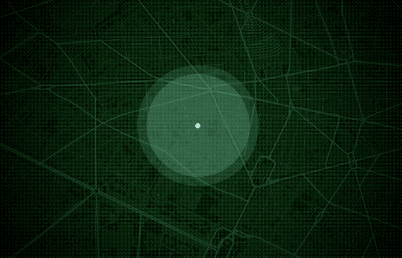 an animated GIF of a location marker pinging on a map
