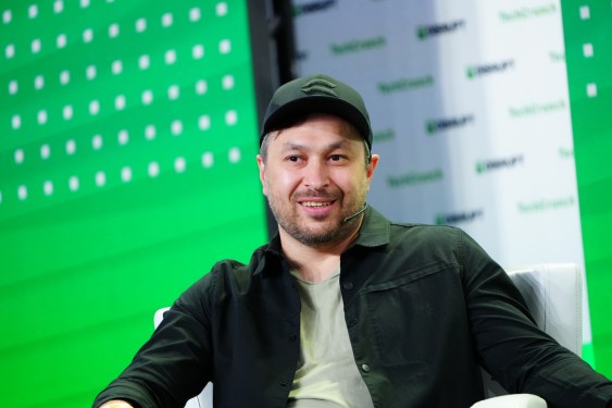 Anatoly Yakovenko, founder & CEO of Solana speaking at TechCrunch Disrupt in San Francisco on October 19, 2022. Image Credit: Darrell Etherington / TechCrunch