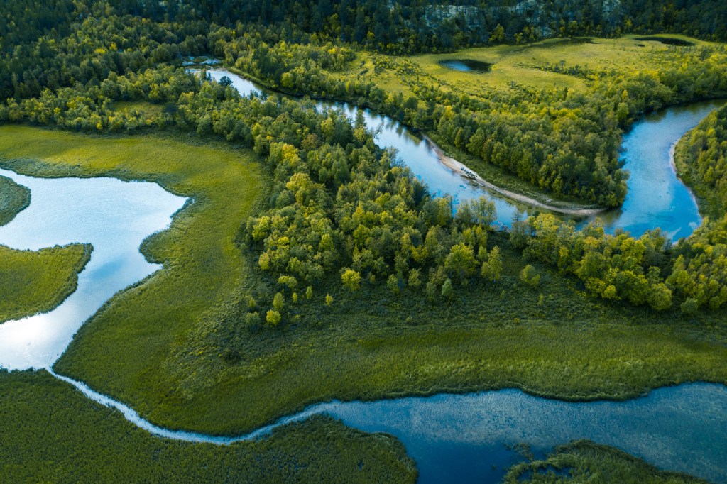 This image was captured with a drone in a place called Straumbu, Norway.
