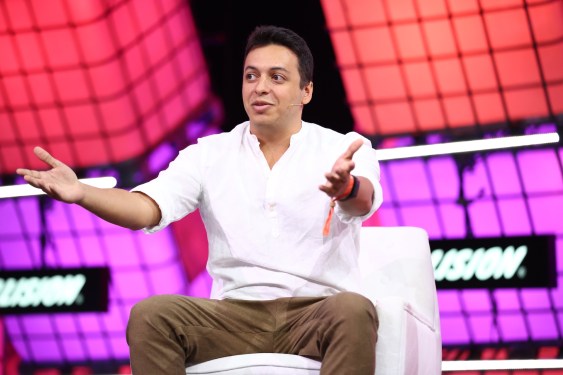 Alex Bouaziz, Deel on Centre Stage during day two of Collision 2022 at Enercare Centre in Toronto, Canada.