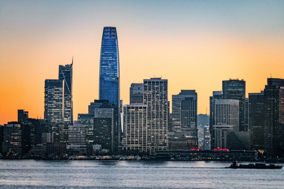 Skyline of San Francisco at dusk
