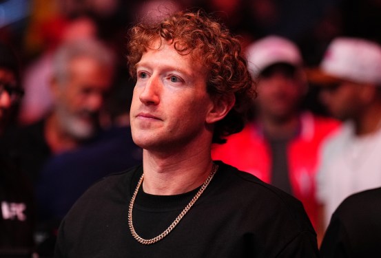 Mark Zuckerberg is seen in attendance during the UFC 313 event at T-Mobile Arena on March 08, 2025 in Las Vegas.