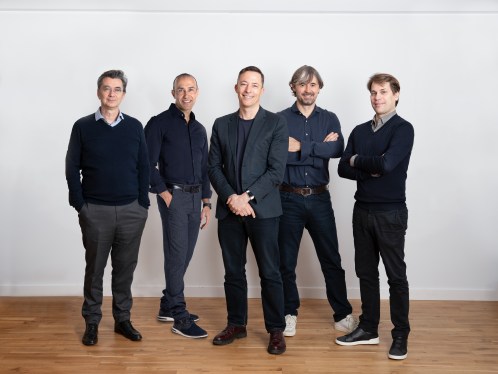 (Pictured from left to right: Javier Santiso, Siraj Khaliq, Robert Trezona, Yann de Vries and Pierre Festal.)