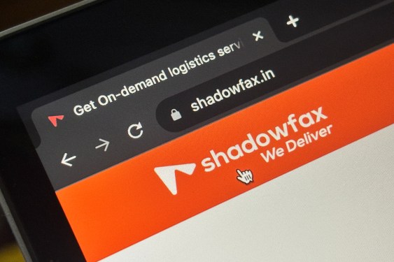 Shadowfax logo in corner of web page