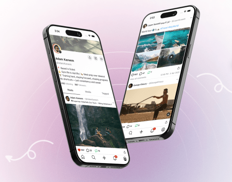 UpScrolled on smartphones